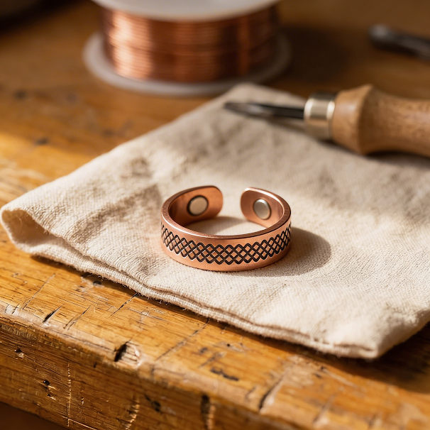 Shirley's Grid Copper Ring