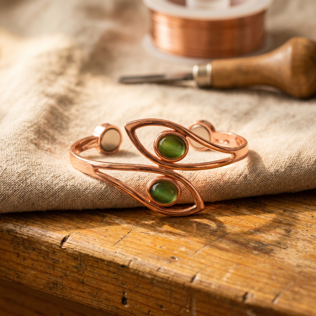 Shirley's Opal Copper Bracelet