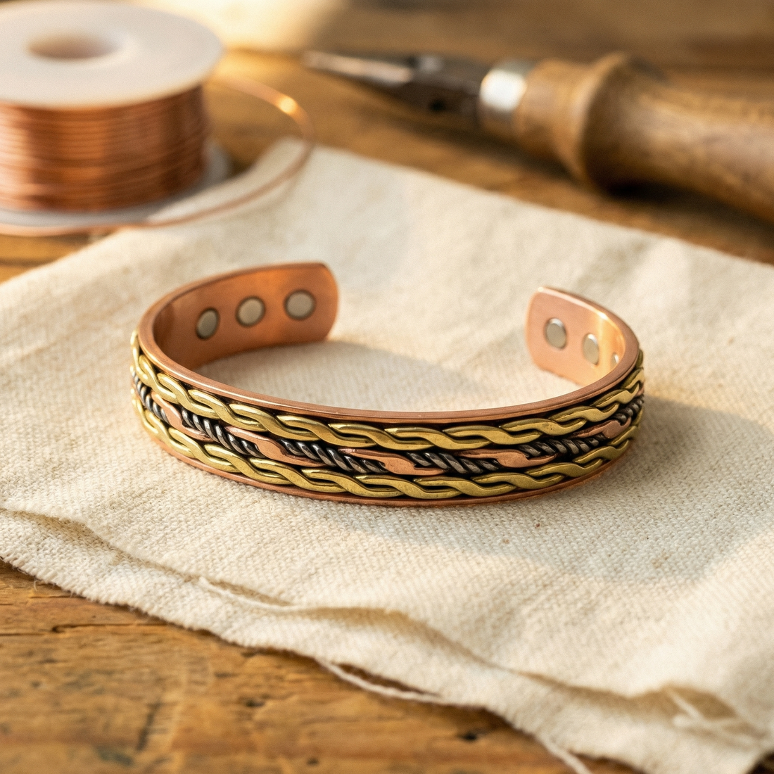 Shirley's Weave Copper Bracelet