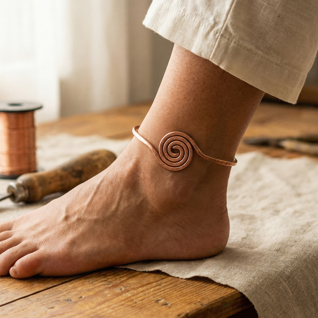 Shirley's Coil Copper Anklet