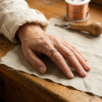 Shirley's Grid Copper Ring