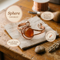 Shirley's Sphere Orange Copper Bracelet