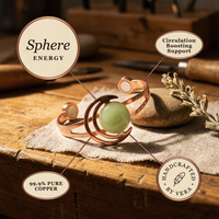 Shirley's Sphere Green Copper Bracelet