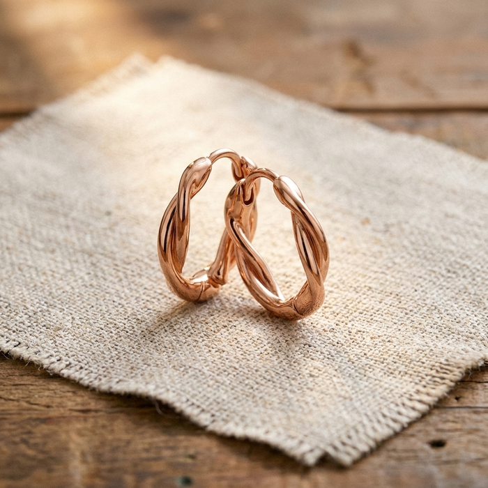 Shirley's Wren Copper Hoop Earrings